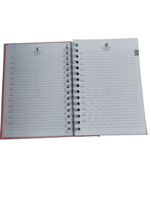 Agenda Social 2026 Wire-O 15x21cm Capa Dura Datada Planejamento Diário e Mensal para Escritório e Estudo