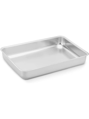 Assadeira Polida N°03 37,5X26,5X5cm em Alumínio Brilhante – Forma Retangular para Bolos, Pães e Carnes