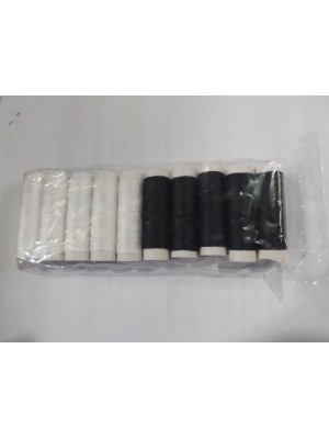 Kit Linha de Costura Preto e Branco 15m com 10 Peças GM Gold – Linha Doméstica e Artesanato de Alta Resistência
