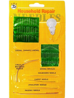 Kit Agulhas para Costura com 27 Peças e Passador Cartela Completa Reparos Artesanato