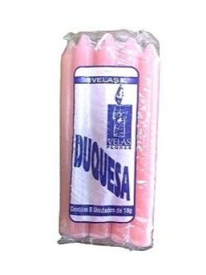 Vela Duquesa Rosa 18g com 8 Unidades – Velas Tradicionais para Amor, Harmonia, Oração, Rituais e Decoração Delicada