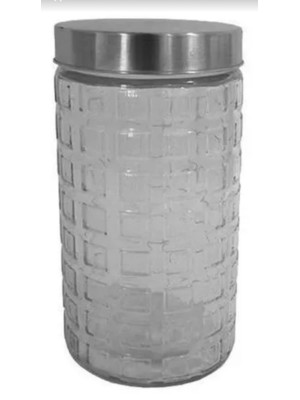 Pote de Vidro 1,8L com Tampa Metal 22x11cm – Porta Mantimentos Grande para Armazenar e Organizar Alimentos na Cozinha e Despensa