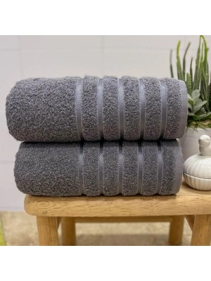 Toalha de Banho Felpuda Comfort Cinza 70x140cm Alta Absorção Toque Macio Conforto para Uso Diário