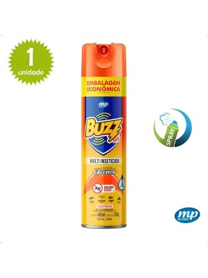 Multi Inseticida Aerossol Citronela Buzz Off 400ml Ação Rápida com Proteção Prolongada por até 24 Horas Contra Insetos Voadores e Rasteiros