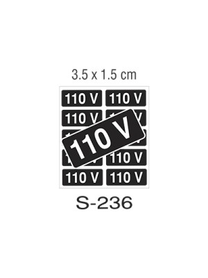 ADESIVOS 110V CARTELA C/10PCS 3,5X1,5CM UN.