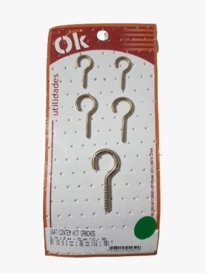 OK GANCHO P/ MADEIRA PMG C/5 UN.