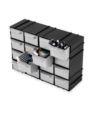 Organizador Plástico 7001 22x15,5x8cm Resistente e Compacto para Gavetas, Armários e Bancadas – Prático, Empilhável e Fácil de Limpar