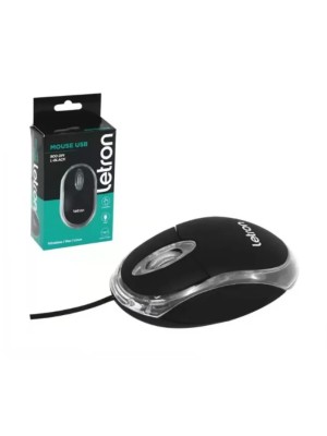MOUSE USB 3 BOTOES 800 DPI L-BLACK LETRON UN.