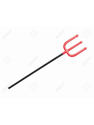Tridente Plastico Garfo Diabinho Fantasia Halloween com 100cm