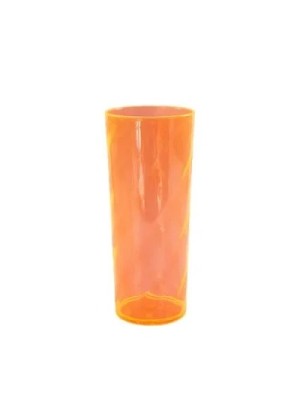 COPO LONG DRINK LARANJA NEON 320ML UN. PLASTIFESTA
