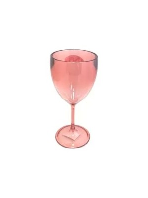 TACA VINHO SENSACAO ROSE TRANSLUCIDO 300ML UN. PLASTIFESTA